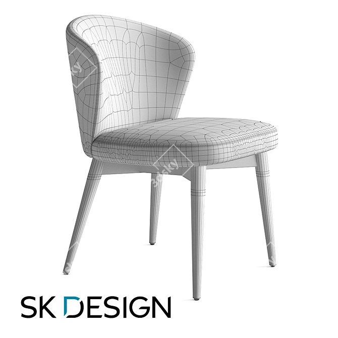 Fargo Oak Chair - Elegant, Comfortable & Stylish 3D model image 4