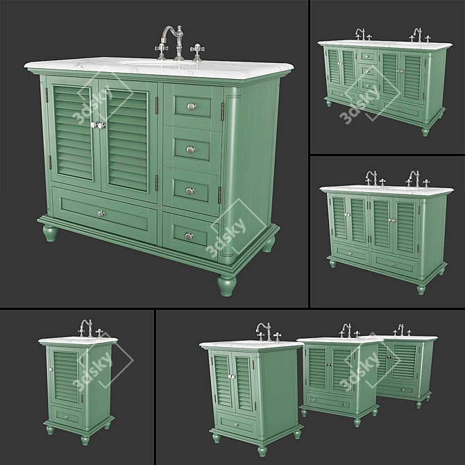 Pottery Barn Page: 19"-60" Bathroom Vanities 3D model image 2