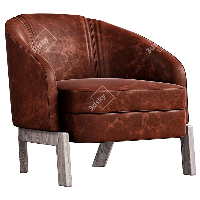 Luxury comfort in Minotti armchair 3D model image 1