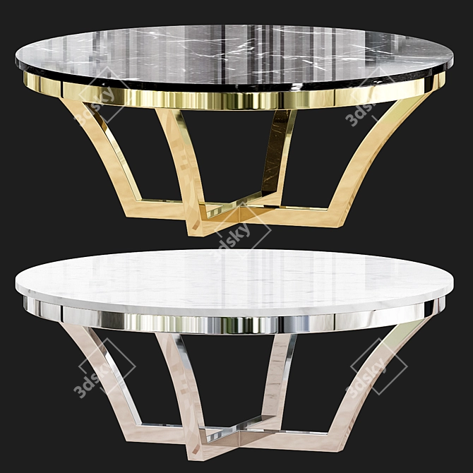 Aurora Contemporary Coffee Table 3D model image 4