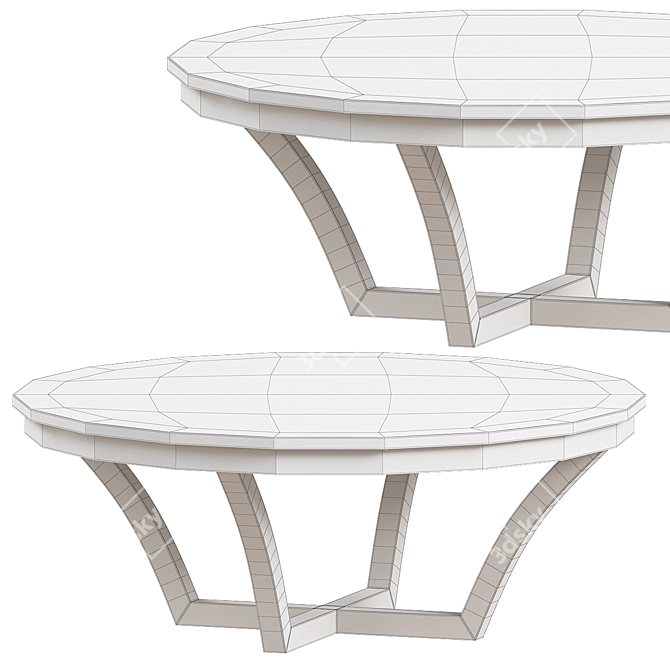 Aurora Contemporary Coffee Table 3D model image 5