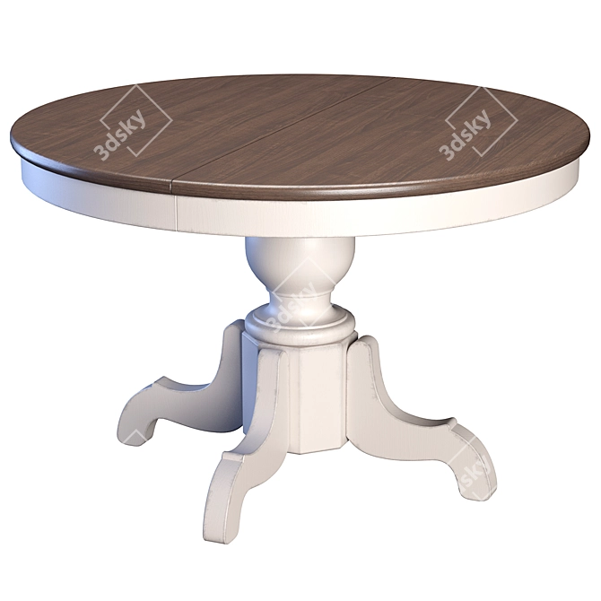 Elegant Eulali Extendable Dining Table 3D model image 1