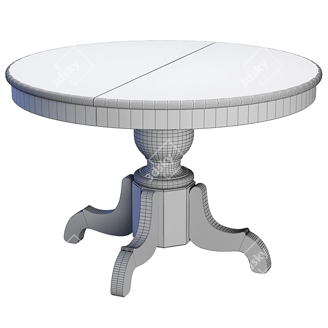 Elegant Eulali Extendable Dining Table 3D model image 3