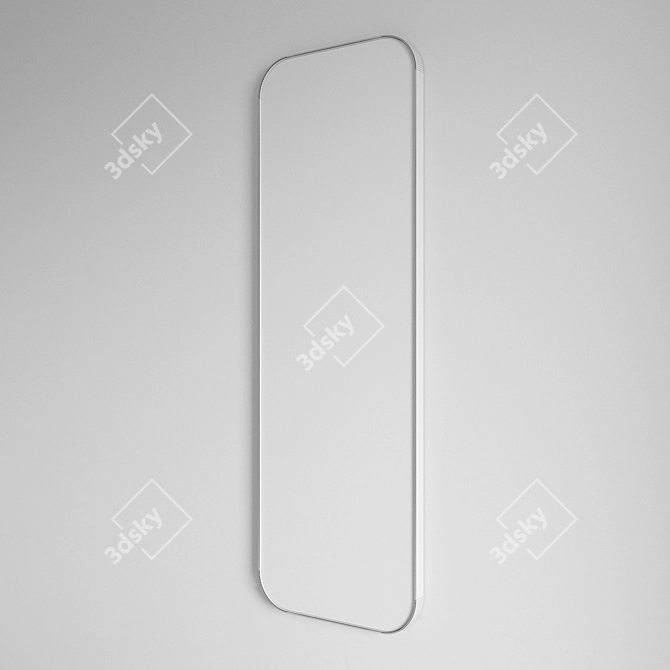 Sleek Framed Mirror 3D model image 5