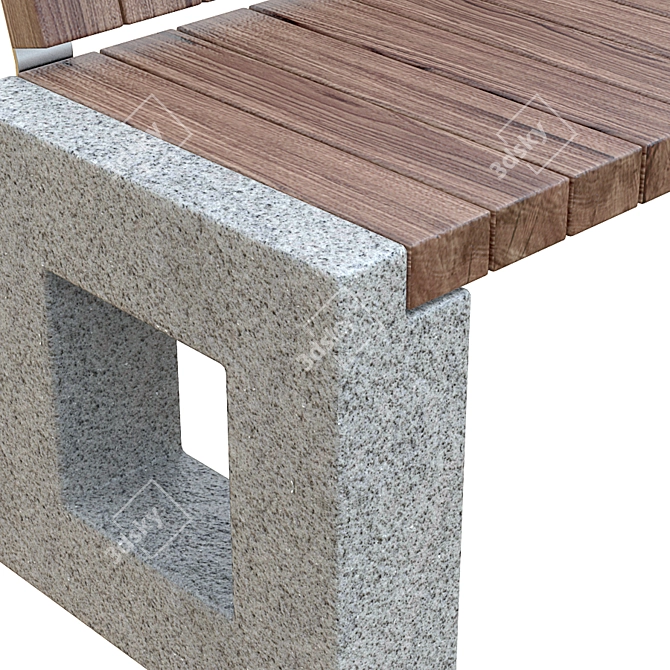 Arena Park Bench Set 3D model image 3