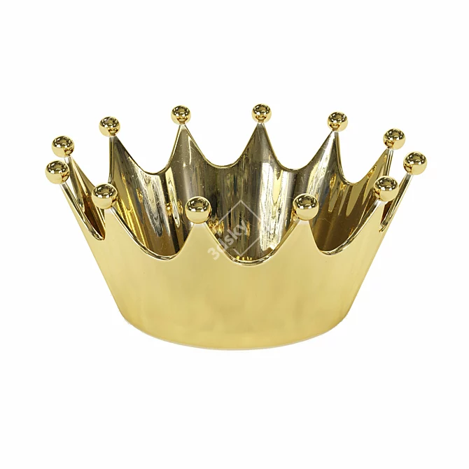 Regal Crown Catchall - Glamorous Organization for Your Home! 3D model image 1