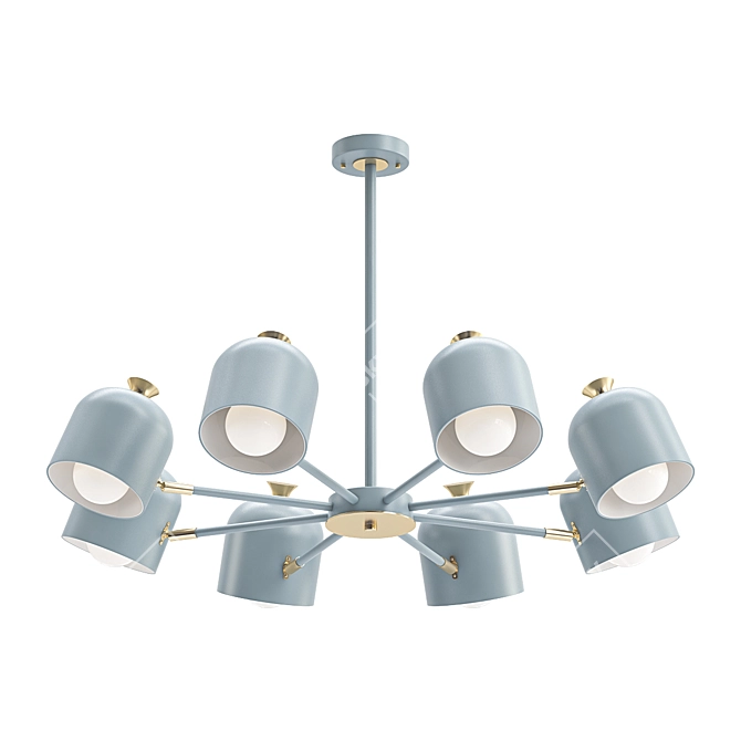 Delicate Macaroon Chandelier 3D model image 1