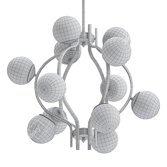 Sleek Stilnovo Chandelier 3D model image 2