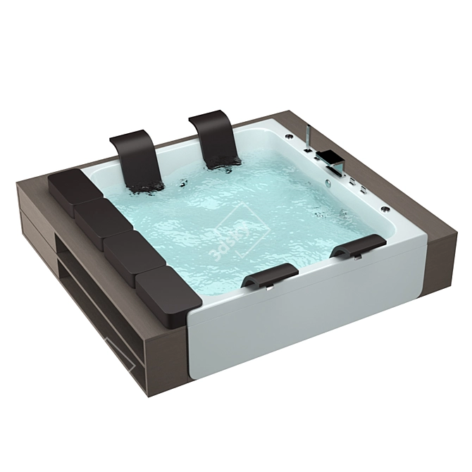 BluBleu Hi-design Thais-Art Whirlpool Bathtub 3D model image 2