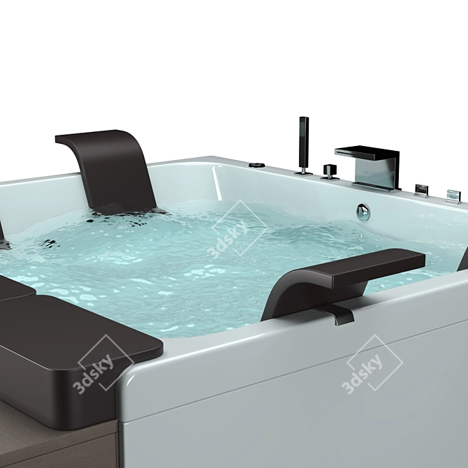 BluBleu Hi-design Thais-Art Whirlpool Bathtub 3D model image 3