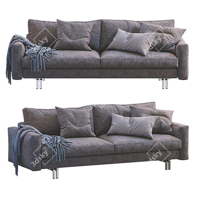 Modern Blue Interface Sofa: 2013 Design 3D model image 3