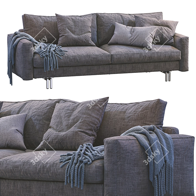 Modern Blue Interface Sofa: 2013 Design 3D model image 4