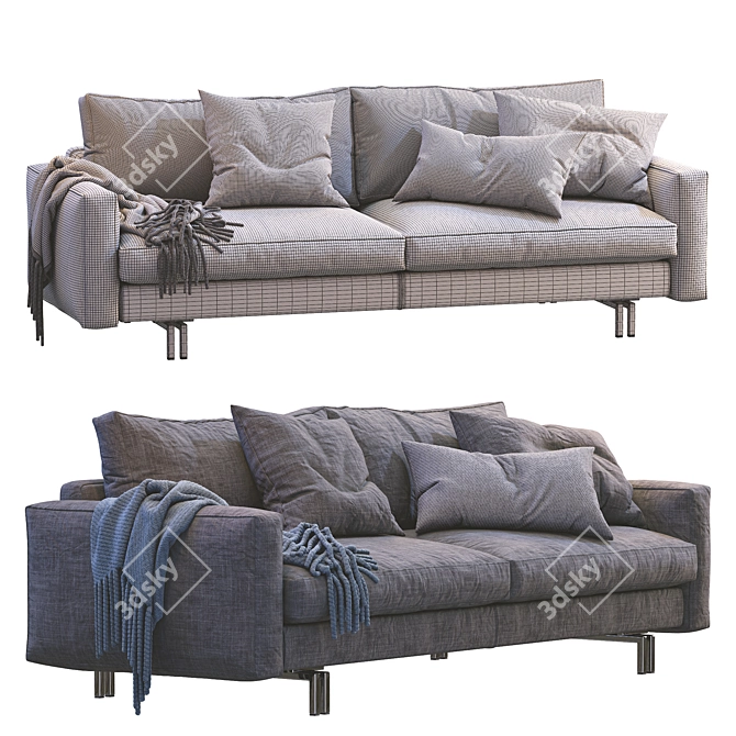 Modern Blue Interface Sofa: 2013 Design 3D model image 5