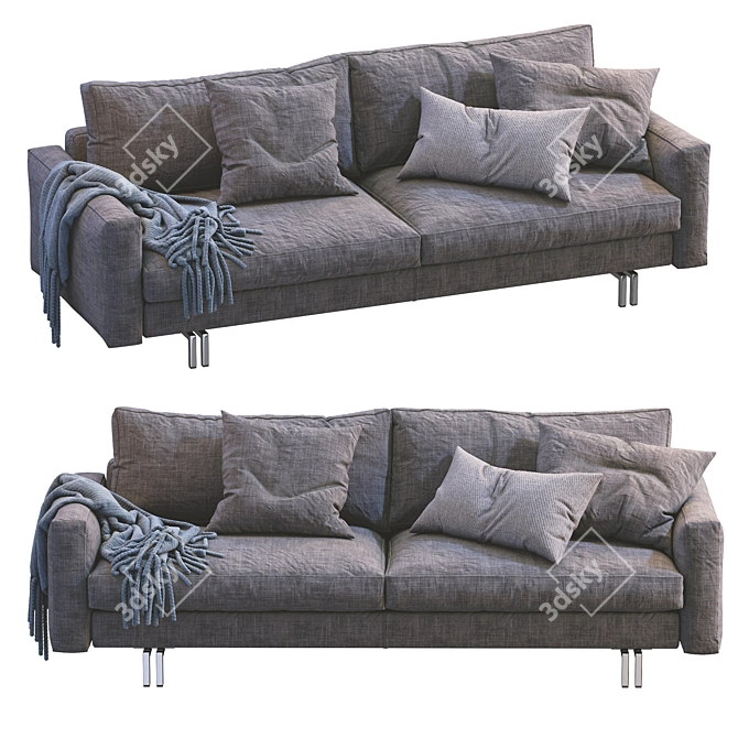 Modern Blue Interface Sofa: 2013 Design 3D model image 6