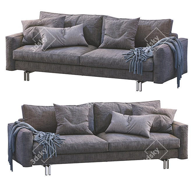 Modern Blue Interface Sofa: 2013 Design 3D model image 7