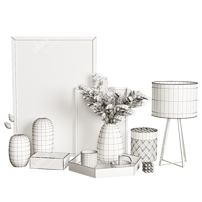 Elegant Home Decor Set 3D model image 8