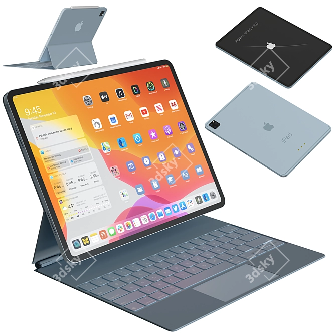 iPad Pro 2021: Stunning Colors & Key Essentials 3D model image 6