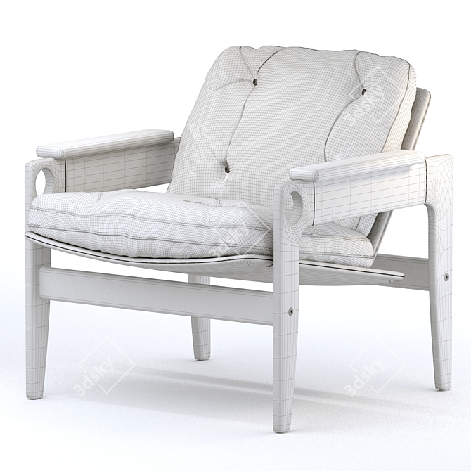 Elegant Renata Armchair: Stylish and High-Quality 3D model image 4