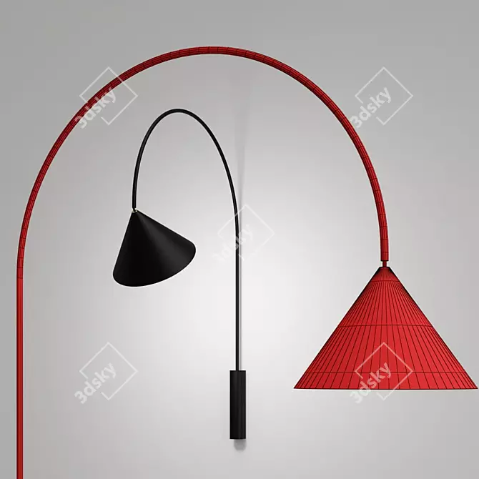 Elegant Ozz 01 Wall Lamp 3D model image 2