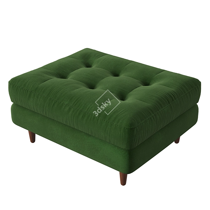 Luxurious Velvet Ottoman: Sven 3D model image 2