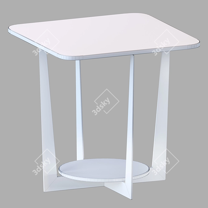 Modern Square Table: TB-0085 3D model image 2