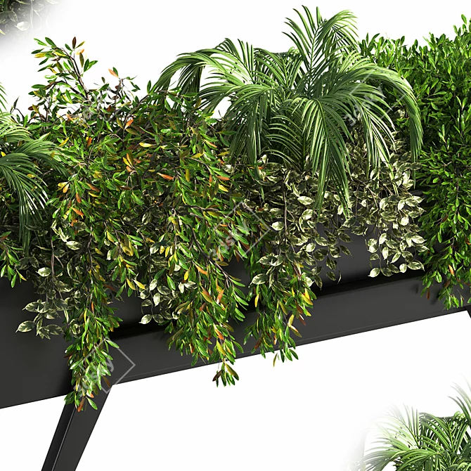 Sleek Indoor Plant Stand 3D model image 5