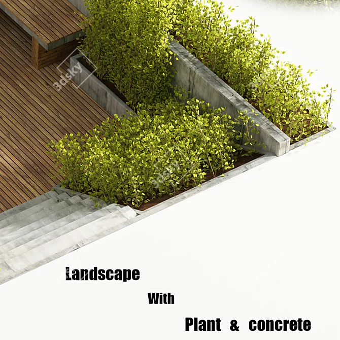 Outdoor Oasis: Backyard and Landscape 3D model image 5