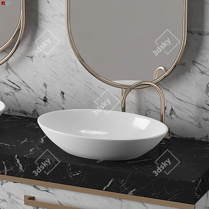 Modern Kuwaiti Bathroom Design 3D model image 4