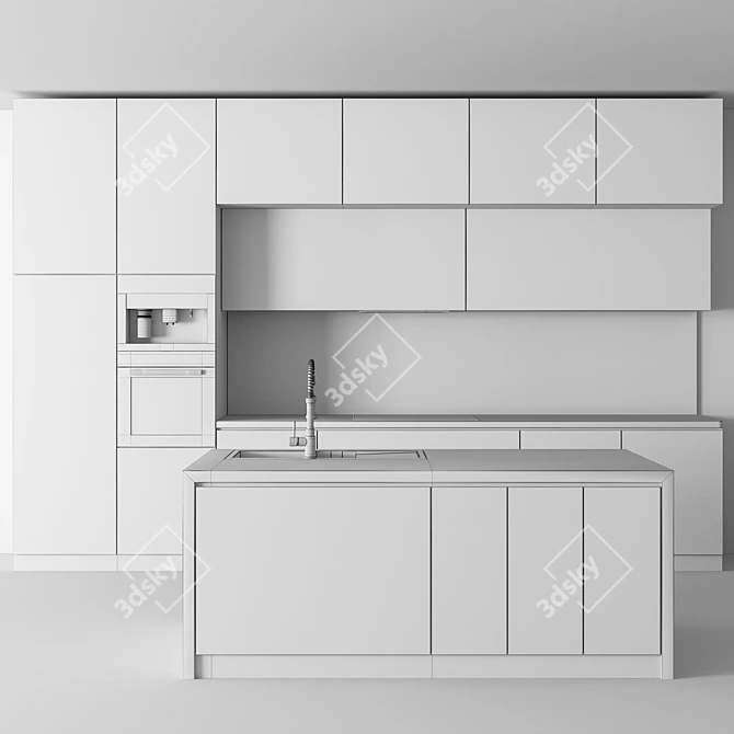 Stylish Kitchen05: Modern Design & Maximum Functionality 3D model image 4