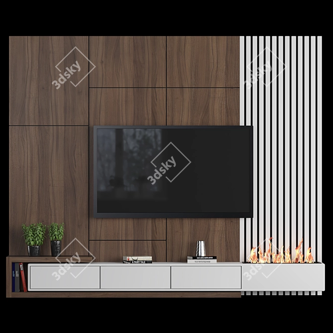 Title: Modular TV Wall for Stunning Renders 3D model image 1