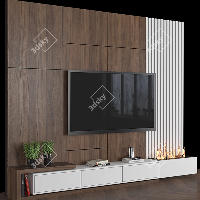 Title: Modular TV Wall for Stunning Renders 3D model image 3