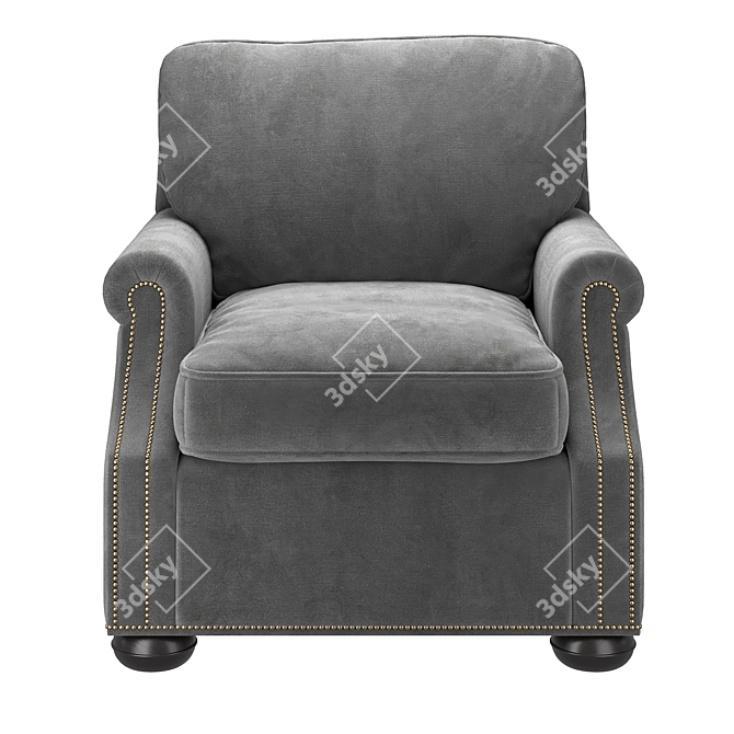 Modern Upholstered Chair 3D model image 2