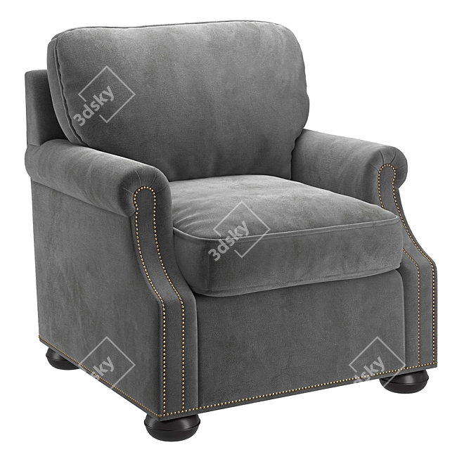 Modern Upholstered Chair 3D model image 3
