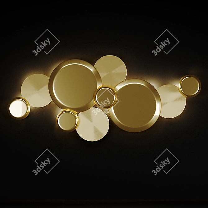 
"Contemporary Disc Panel Lampatron CALLISTO 3D model image 2