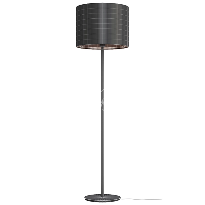 Modern Floor Lamp White/Nickel - Ringsta/Skaftet 3D model image 3