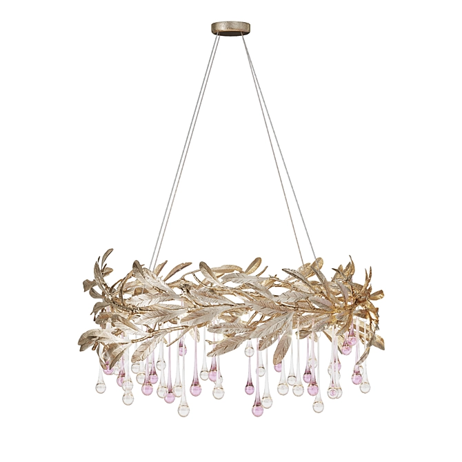 Droplet and Leaf Chandelier 3D model image 1