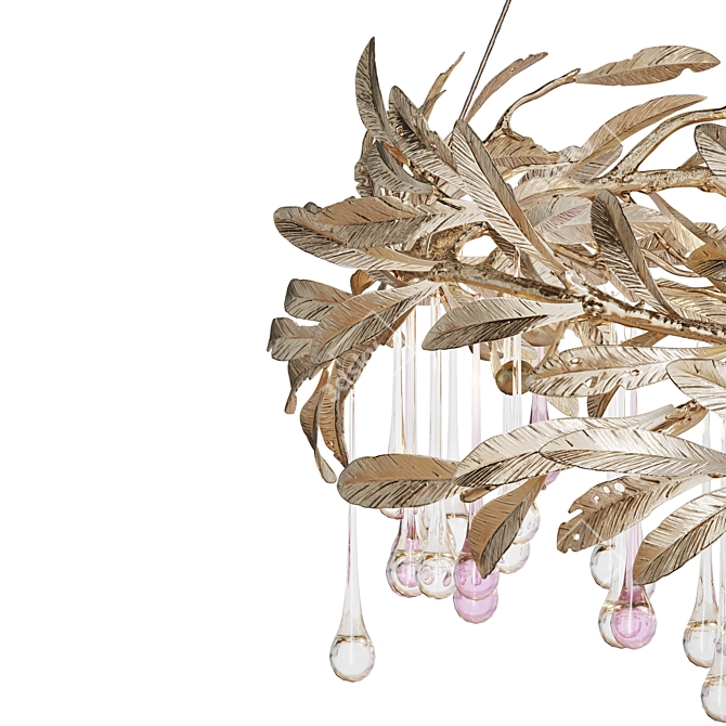 Droplet and Leaf Chandelier 3D model image 3