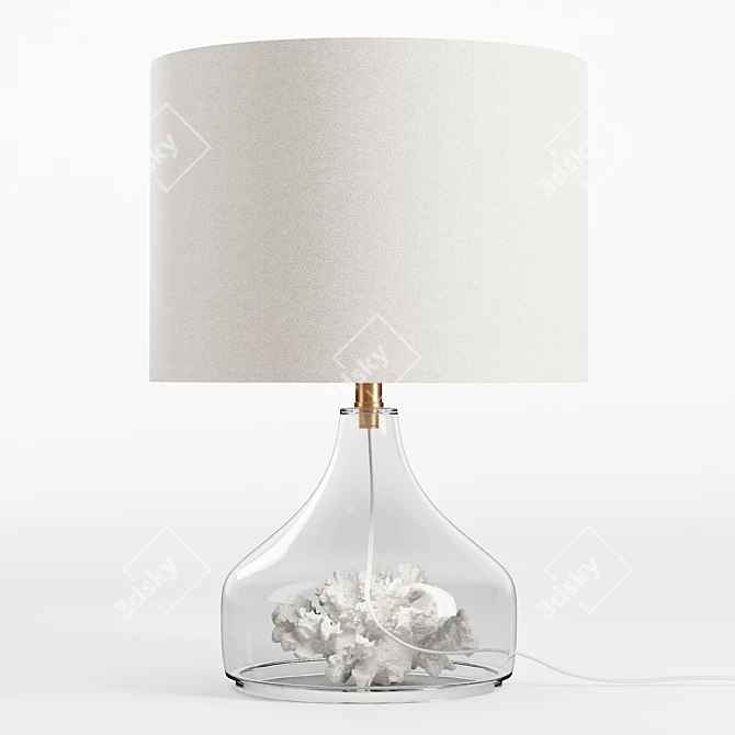 Amber Luster Glass Table Lamp 3D model image 1