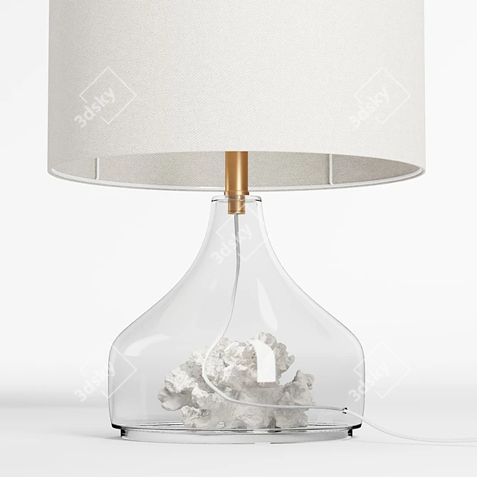 Amber Luster Glass Table Lamp 3D model image 4