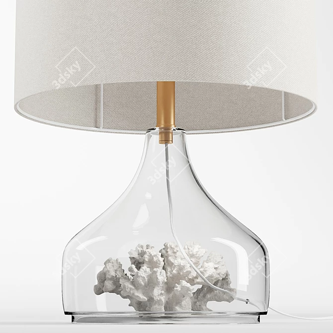 Amber Luster Glass Table Lamp 3D model image 5