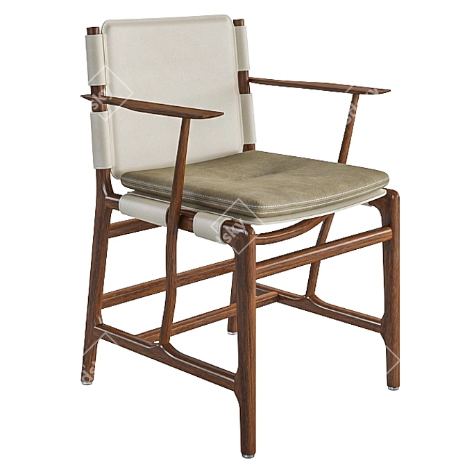 Modern Levante Chair: Unwrapped, 3D Model 3D model image 2