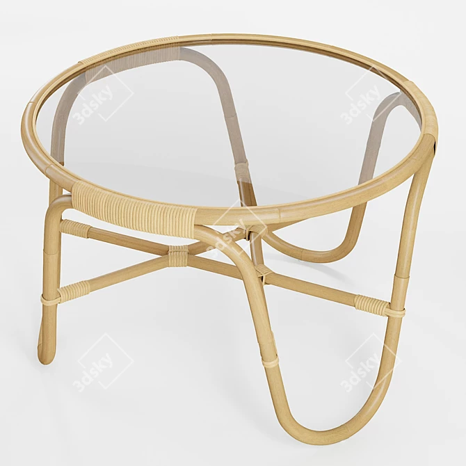 Charlottenborg Rattan Coffee Table 3D model image 3