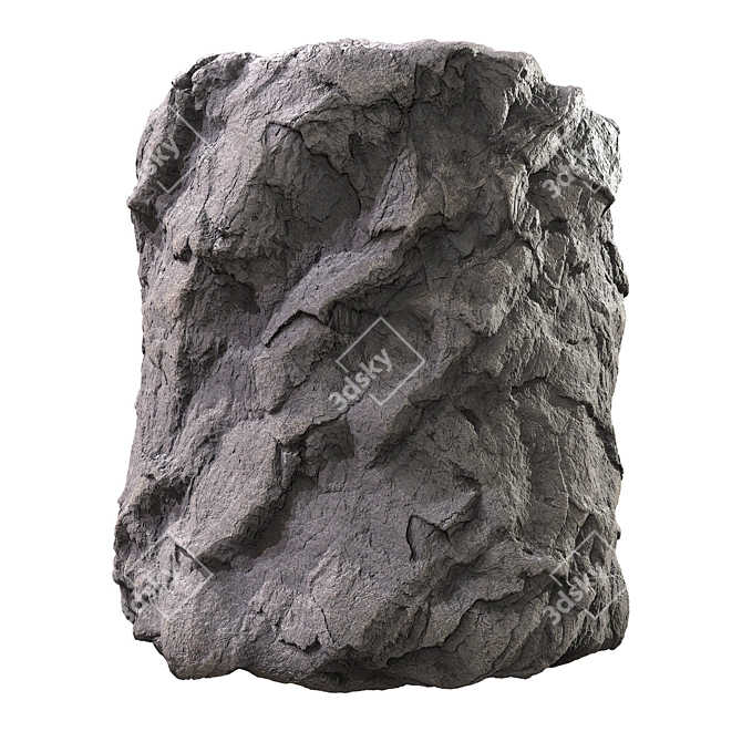 Seamless Rock Cliff Texture Kit 3D model image 1