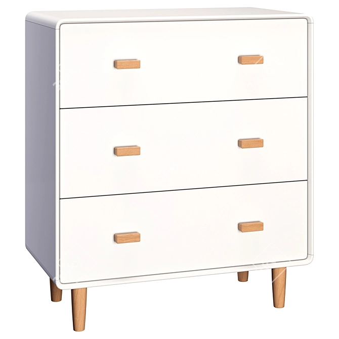 Modern Jimi Dresser: Stylish Storage Solution 3D model image 2