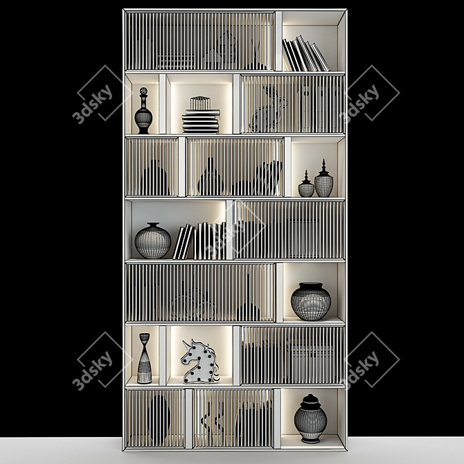 Modern Wooden Cabinet Furniture 3D model image 2