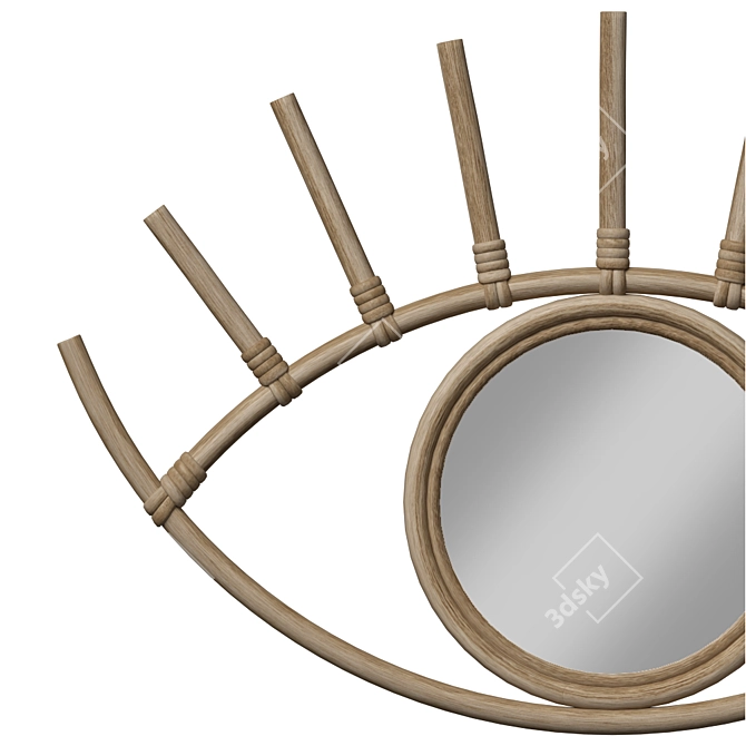 La Forma Rattan Mirror 3D model image 3