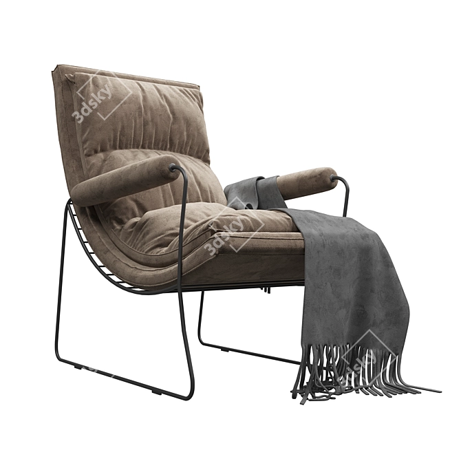 Modern Armchair: Stylish and Comfortable 3D model image 1