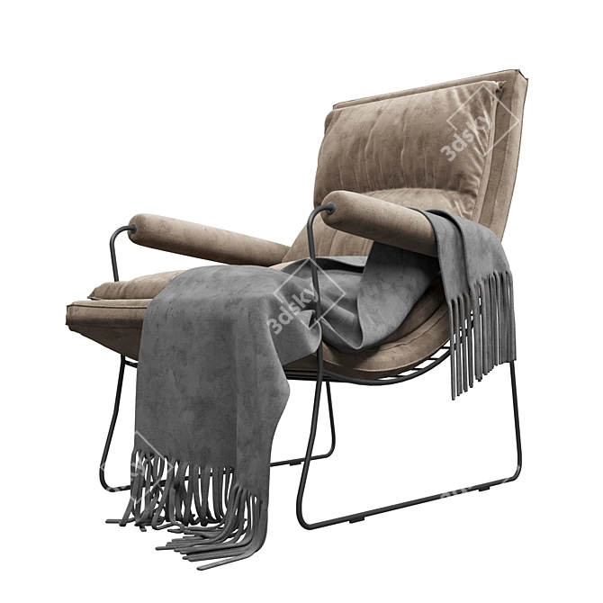 Modern Armchair: Stylish and Comfortable 3D model image 2