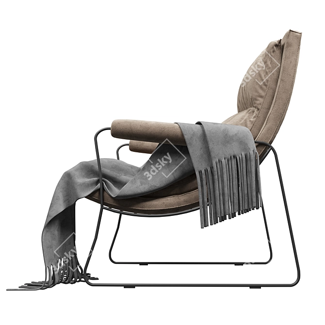 Modern Armchair: Stylish and Comfortable 3D model image 4