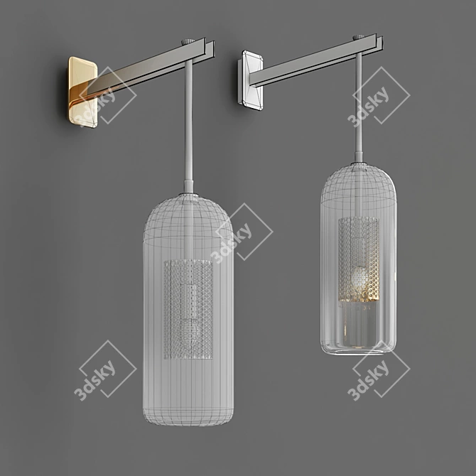 Title: Modern Wall Glass Light 3D model image 2